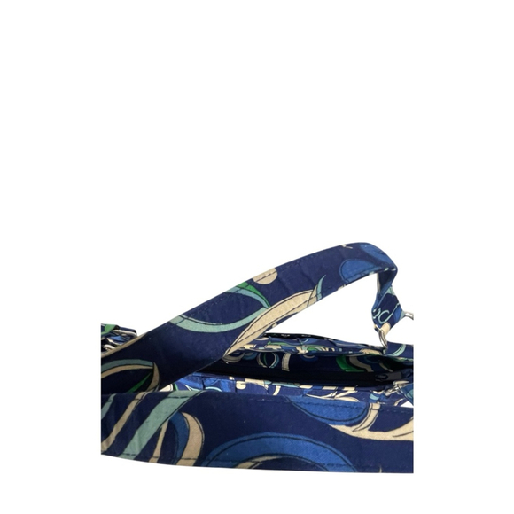 Vera Bradley Mediterranean, blue zip, quilted tote bag purse Retired - Picture 4 of 10